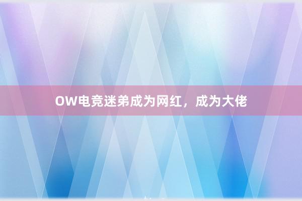 OW电竞迷弟成为网红，成为大佬