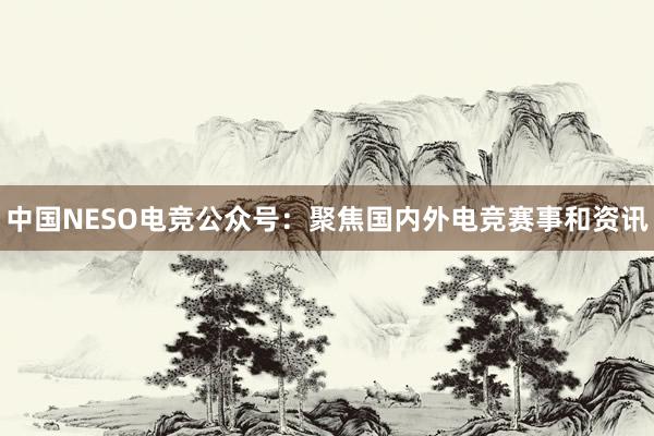 中国NESO电竞公众号：聚焦国内外电竞赛事和资讯